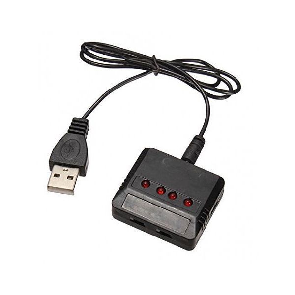 Nabíječka USB 4 x slot pro Li-Pol baterie 3.7V (SYMA X5C)