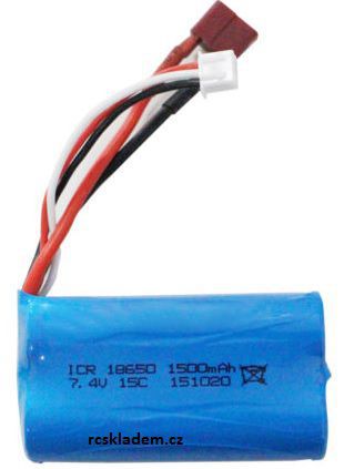 Baterie Li-Ion 1500mAh 7.4V s T konektorem